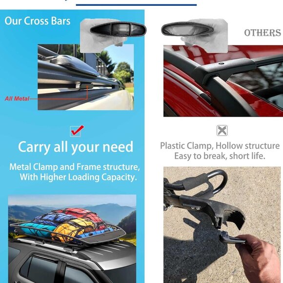 Roof Cross Racks for Subaru Outback Wilderness Deepace NY-SLR14 - Picture 2 of 10